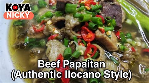 How to make Beef Papaitan Recipe .